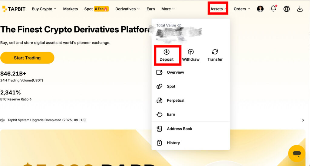 Home page- Deposit