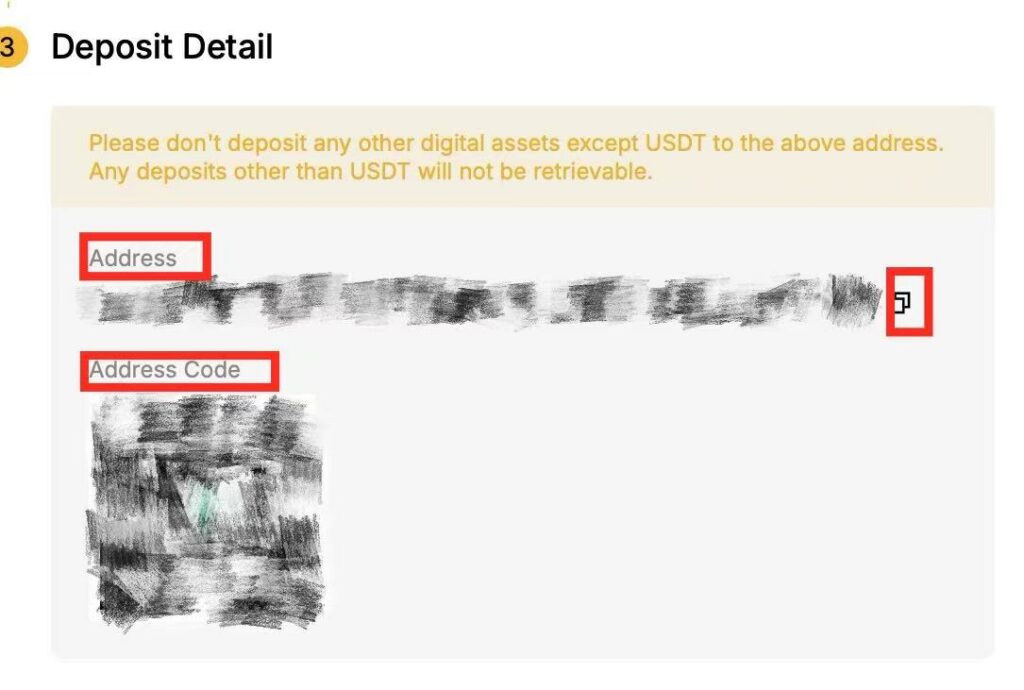 Deposit page