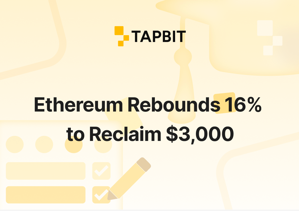 Ethereum Rebounds 16% to Reclaim $3,000: Whale Accumulation and Network Activity Signal Bullish Momentum